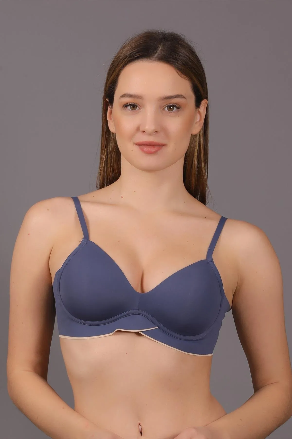 C&City  Nahtloser Laser-BH mit Überzug ohne Bügel C26115 Indigo