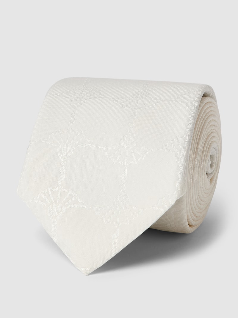 Krawatte mit Allover-Print Modell 'Tie' in offwhite
