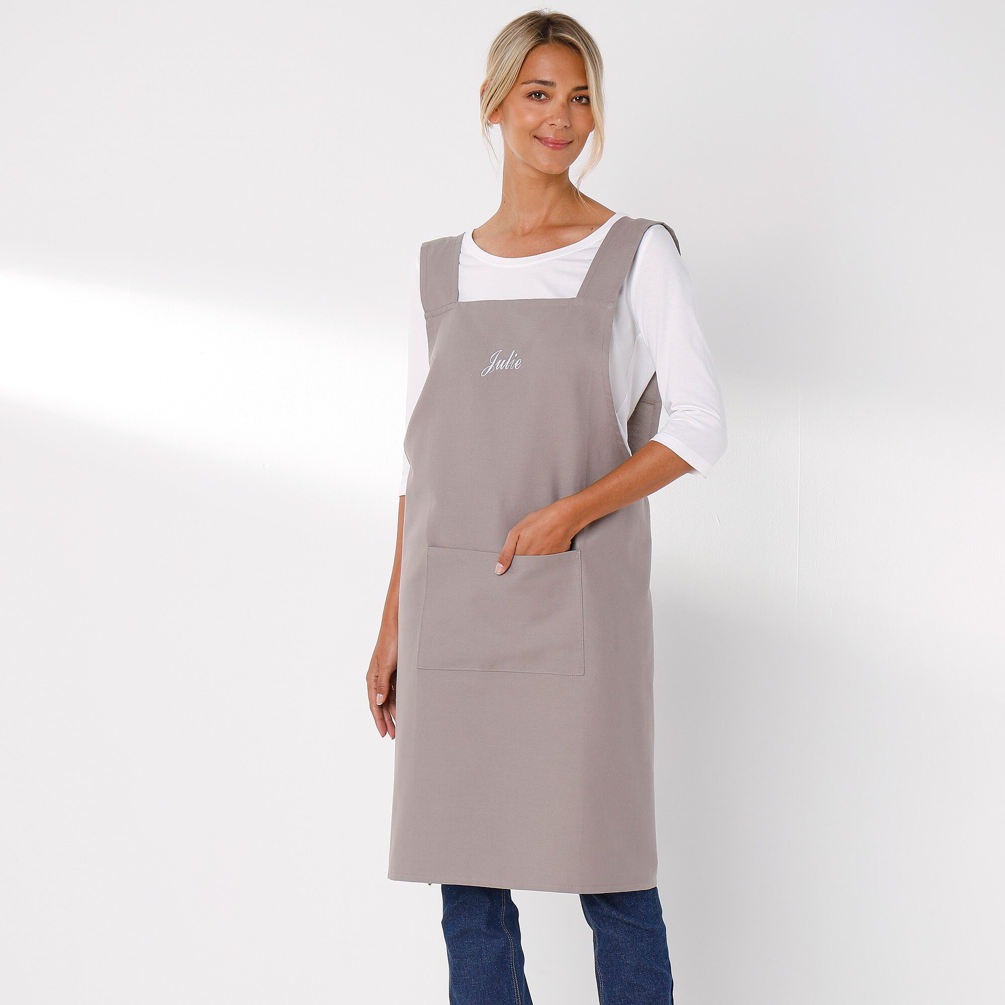 Tablier de cuisine japonais coton uni personnalisable