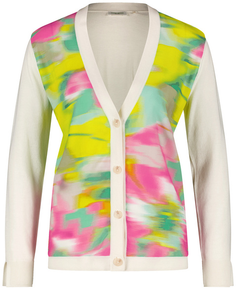 Cardigan mit Material-Patch