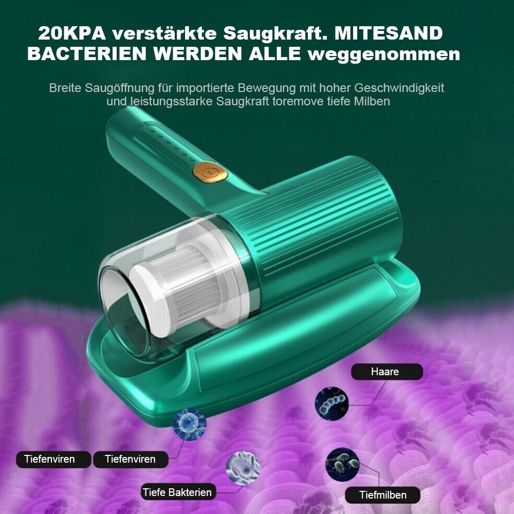 Yoyaxi Matratzenreinigungsgerät Kabelloser Staubsauger und Milbenentferner mit UV-C-Licht, - UV-C-Quarz-UV-Licht zur Abtötung von Milben und Bakterien