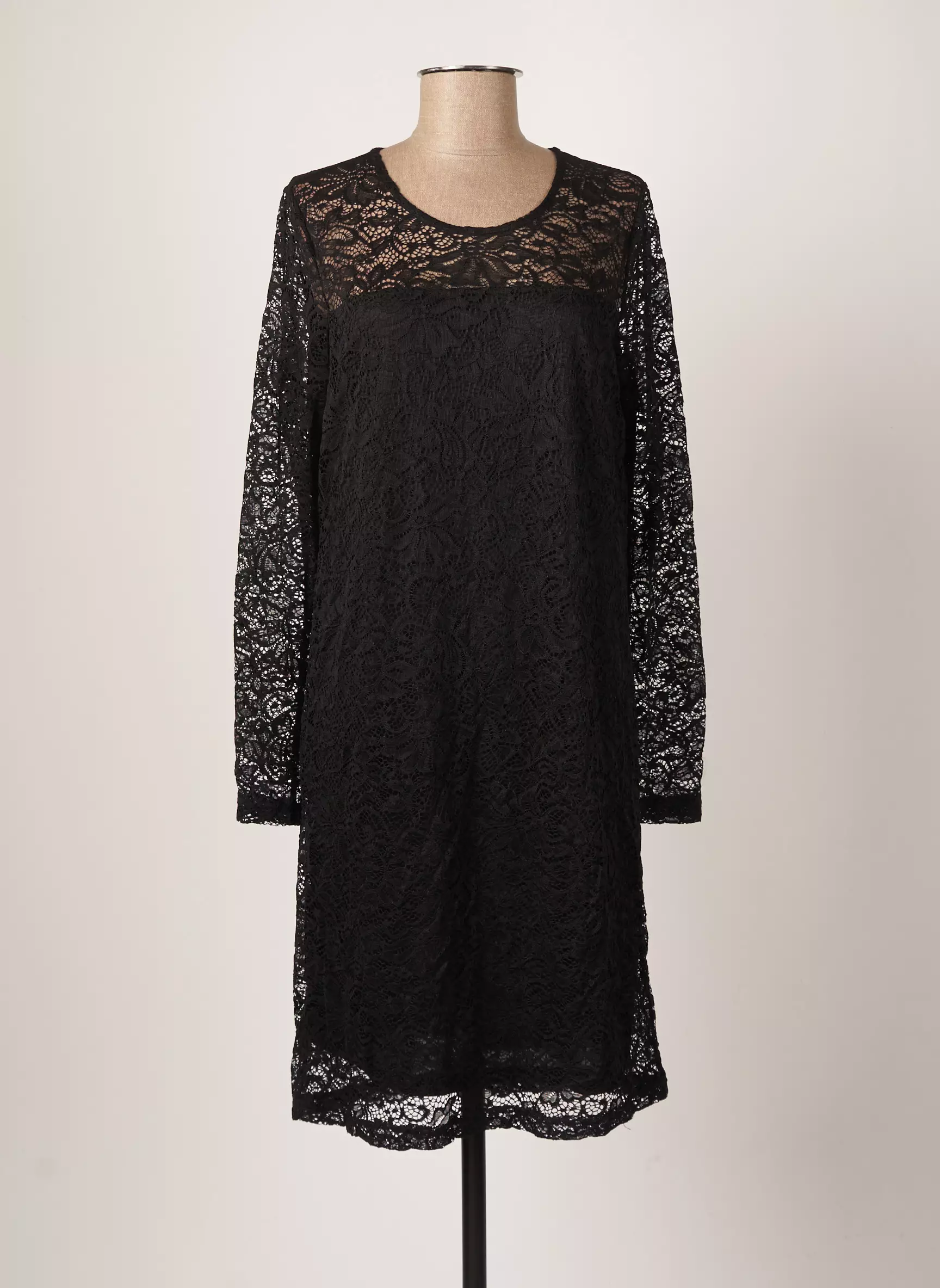 Kaffe Robes Mi Longues Femme couleur noir
