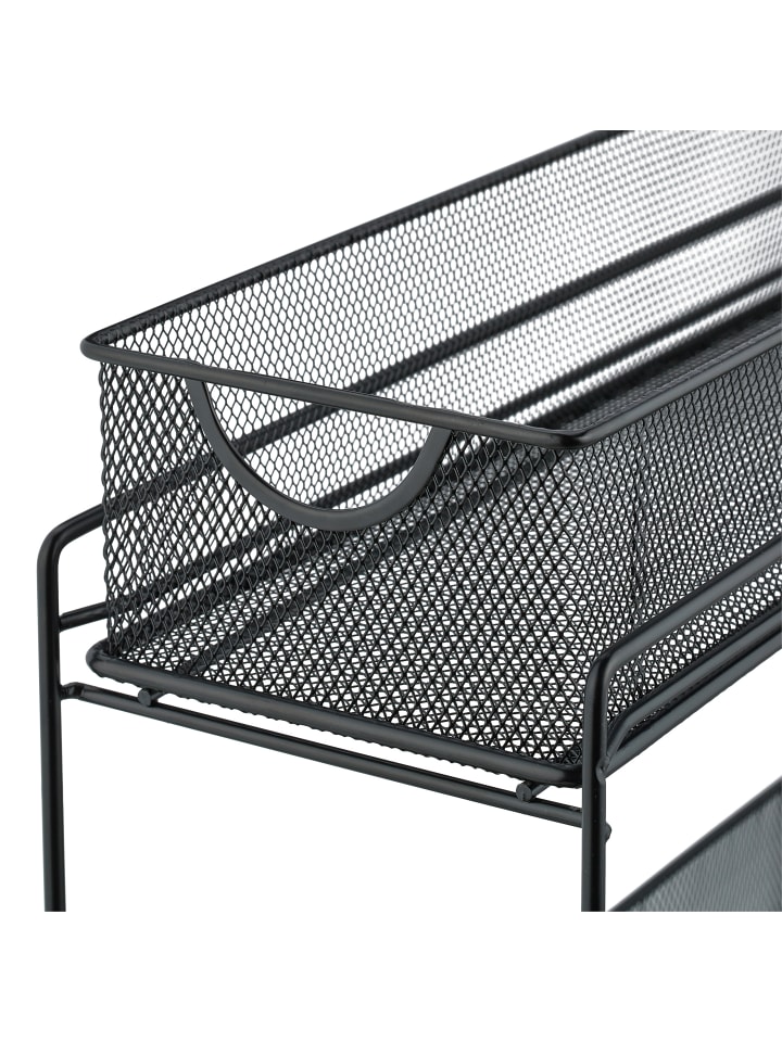 relaxdays Küchenschrank Organizer in Schwarz - (B)15 x (H)40 x (T)46 cm günstig kaufen onesize