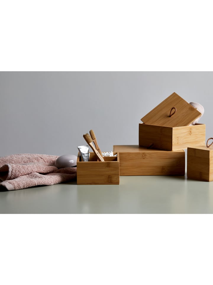 Wenko Bambus Box Mod. Terra L mit Deckel 2er Set, Bambus Box Terra L mit Deckel 2er Set in Braun günstig kaufen onesize