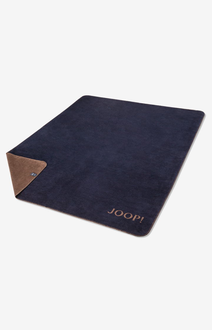 Wohndecke JOOP! UNI-DOUBLEFACE in Marine-Karamell