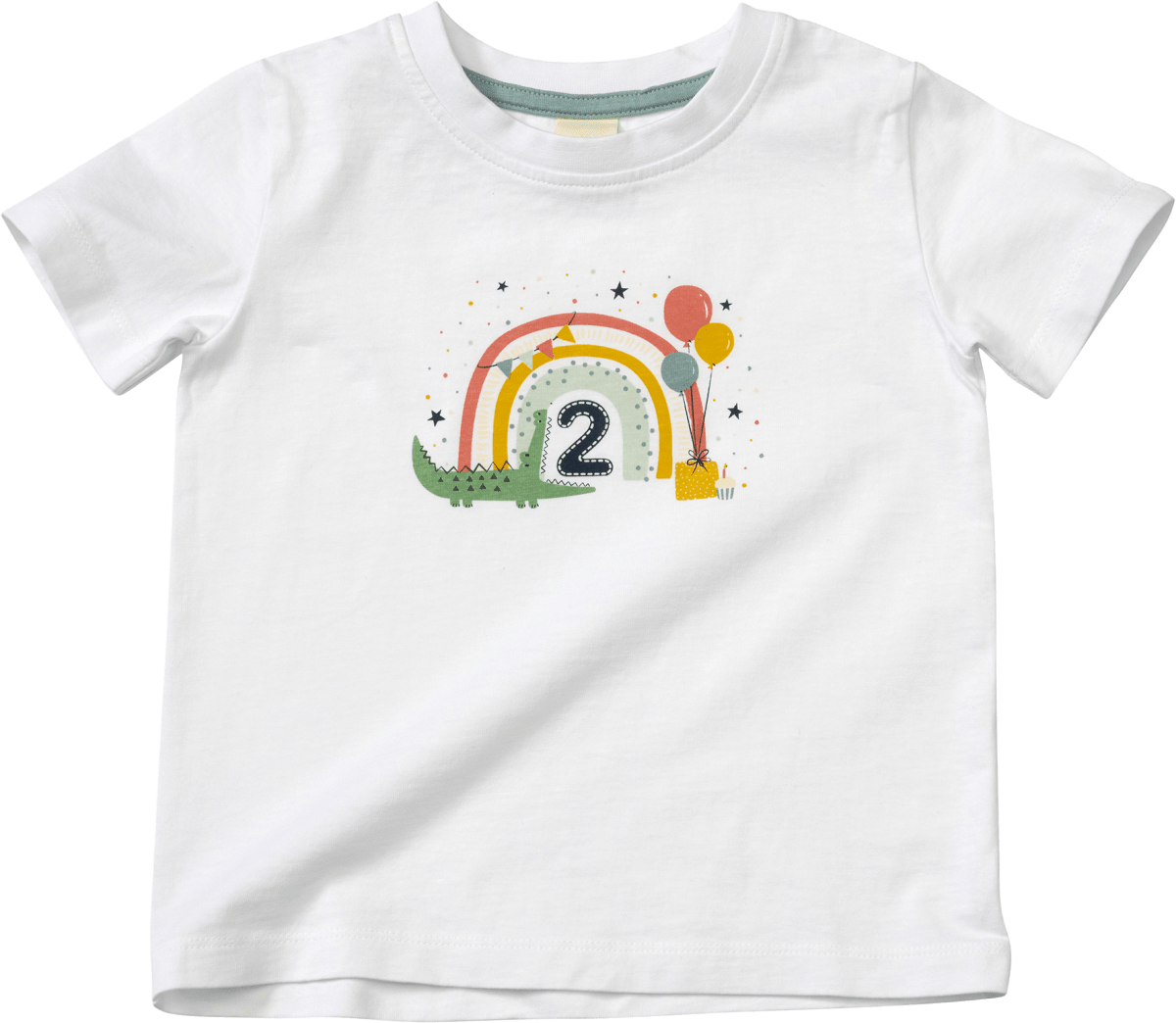 Geburtstags T-Shirt 2 Jahre, weiß, Gr. 98, 1 St