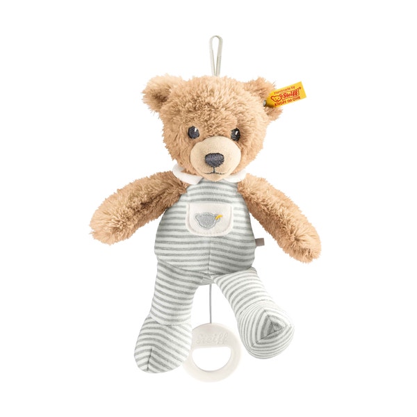 Schlaf-gut-Bär Spieluhr, 20 cm, hellgrau