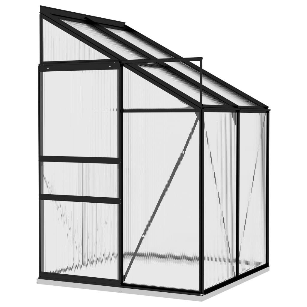 vidaXL Gewächshaus Gewächshaus Anthrazit Aluminium 2,7 m³