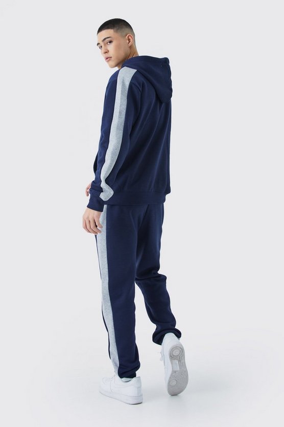 Slim-Fit Original Man Hoodie-Trainingsanzug mit Reißverschluss