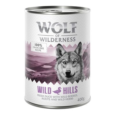 Sparpaket Wolf of Wilderness Adult 24 x 400 g - Single Protein