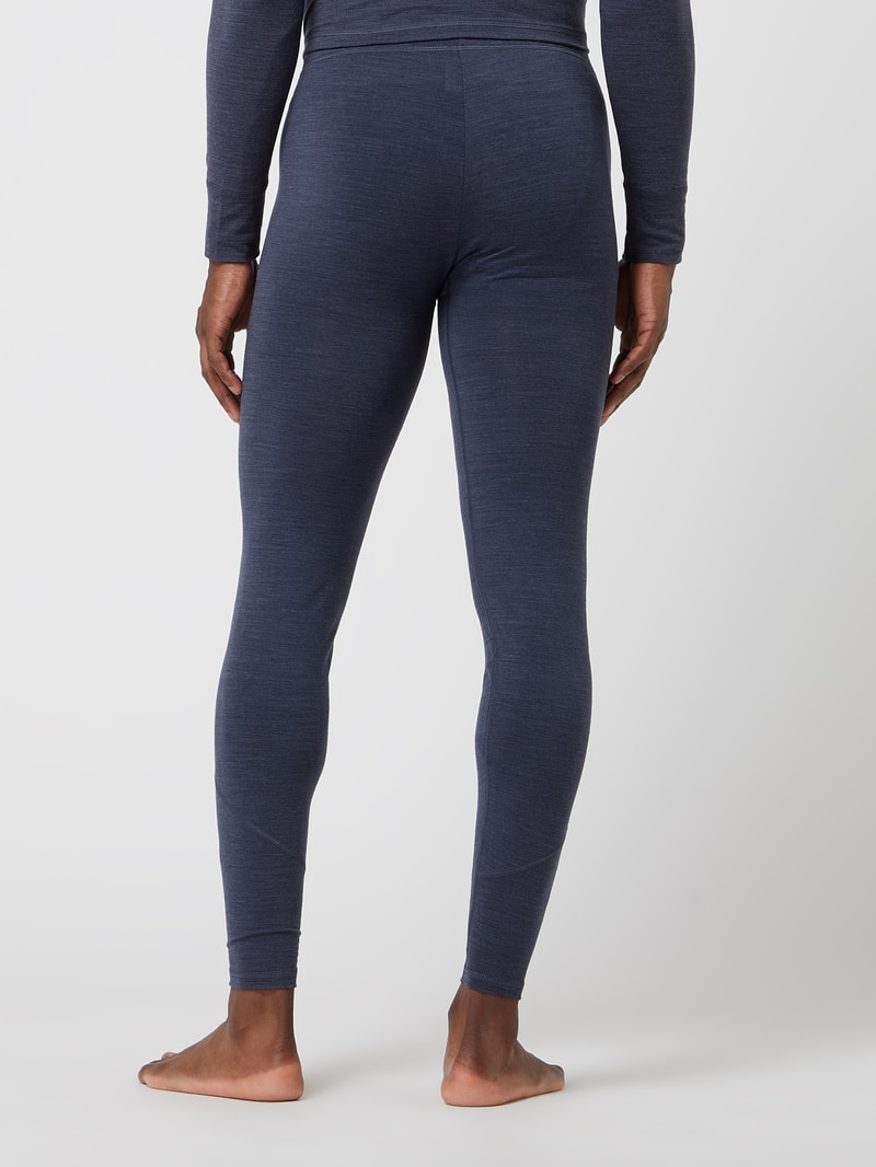 Long Johns aus Wollmischung in marineblau
