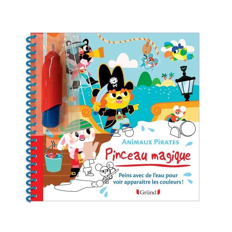 Livre Pinceau magique, Animaux pirates - Gründ