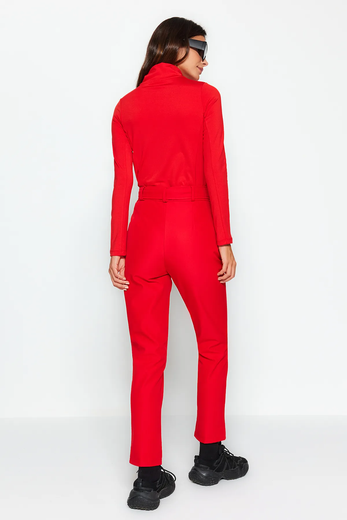 Trendyol Collection  Winter Essentials/Ski Collection Rote wasserabweisende Fallschirmhose THMAW24EA00001
