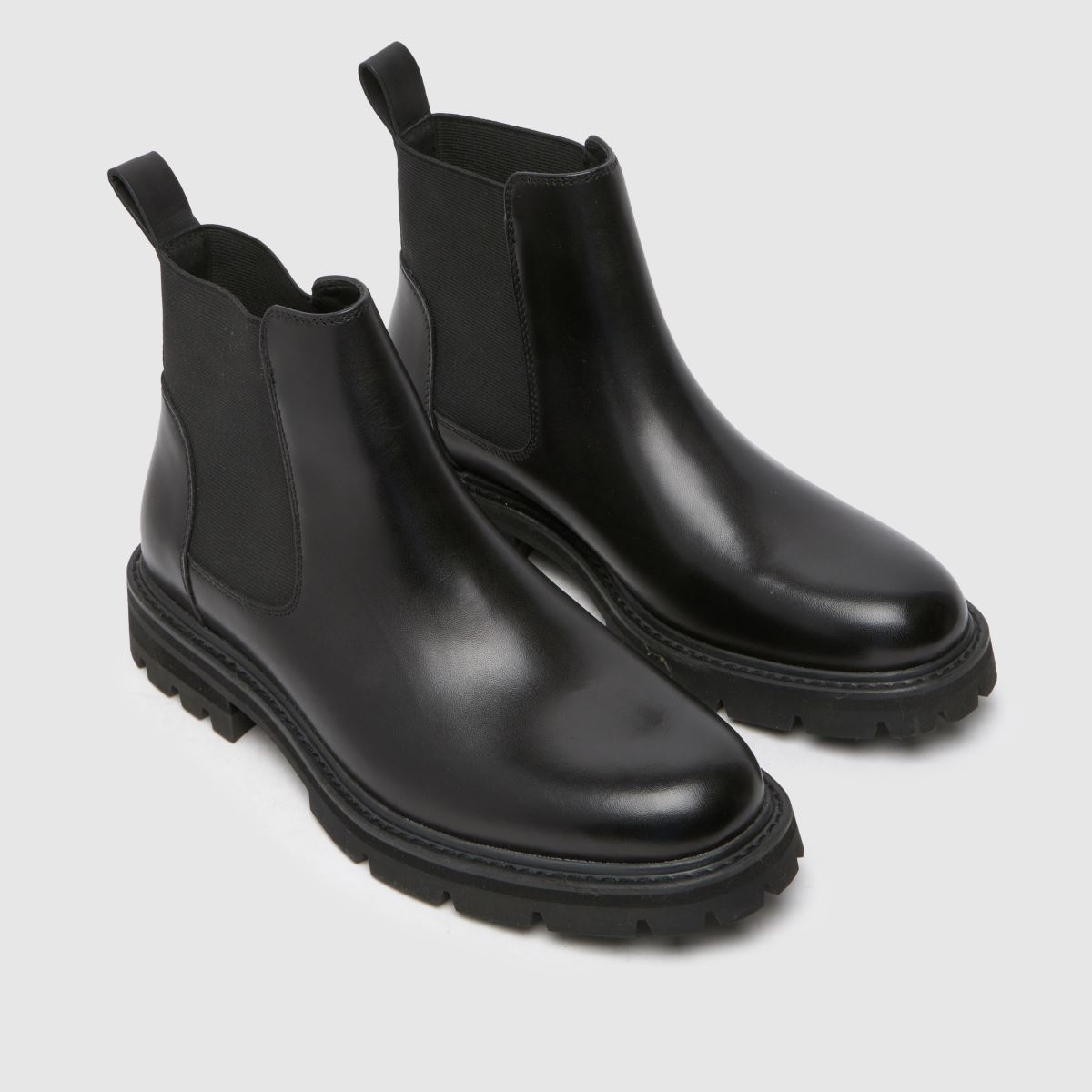 Schuh Dorian bőr chelsea csizma fekete színben