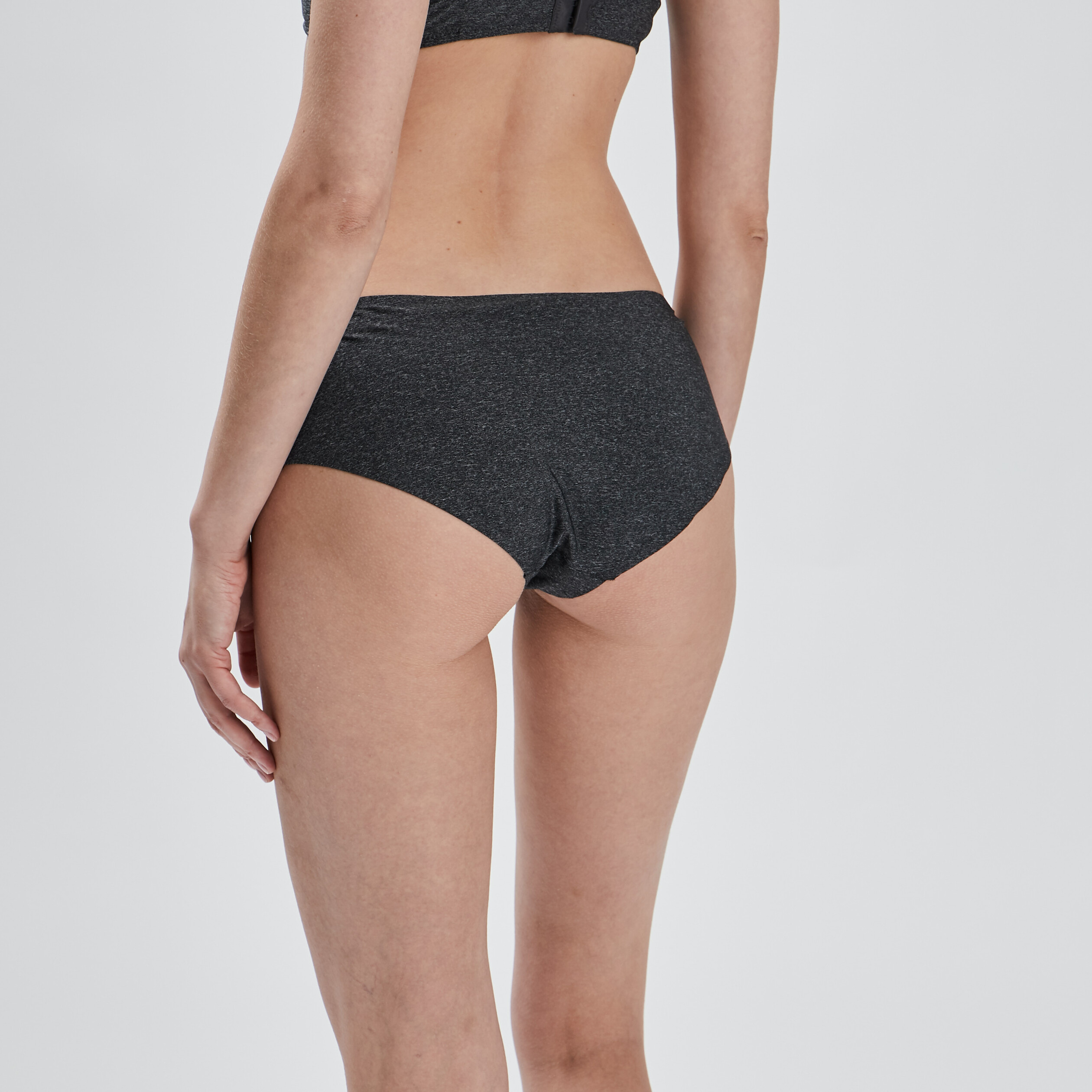 Shorty microfibre gris femme | La Halle