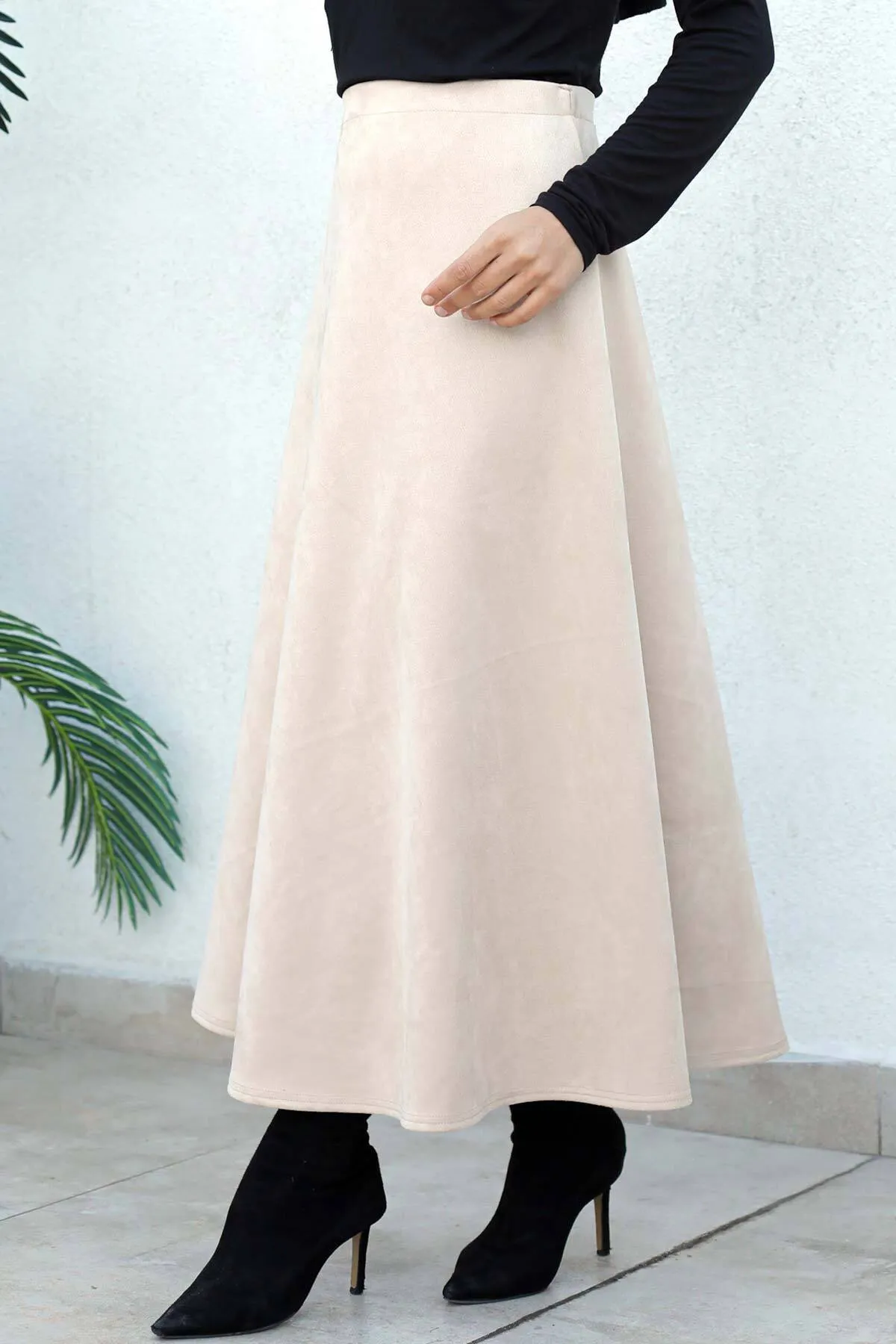 Tesettür Dünyası  Wildleder-Mevlana-Rock Tsd0036 Beige