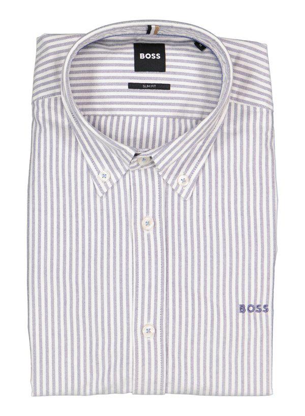 BOSS Black, Hemd, Baumwolle, navy gestreift