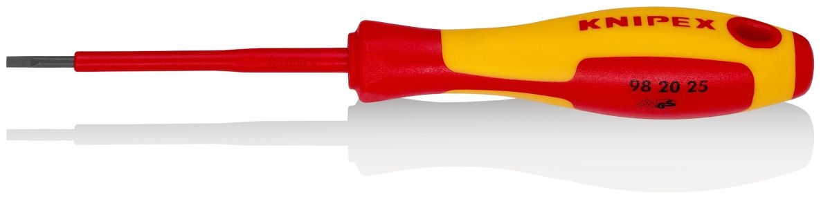 Knipex 98 20 25 Schraubendreher für Schlitzschrauben 2,5 mm
