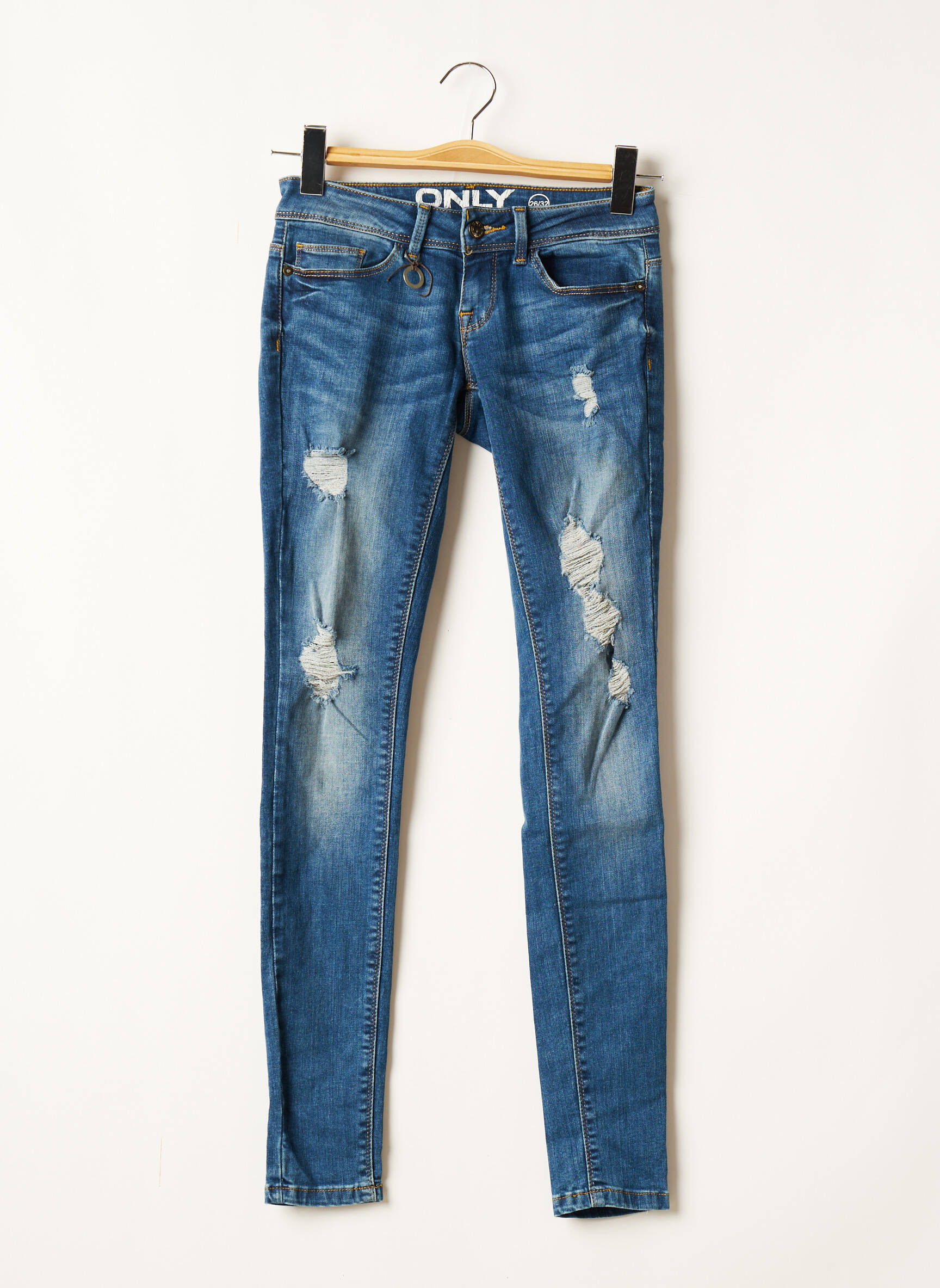 Only Jeans Coupe Slim Femme couleur bleu