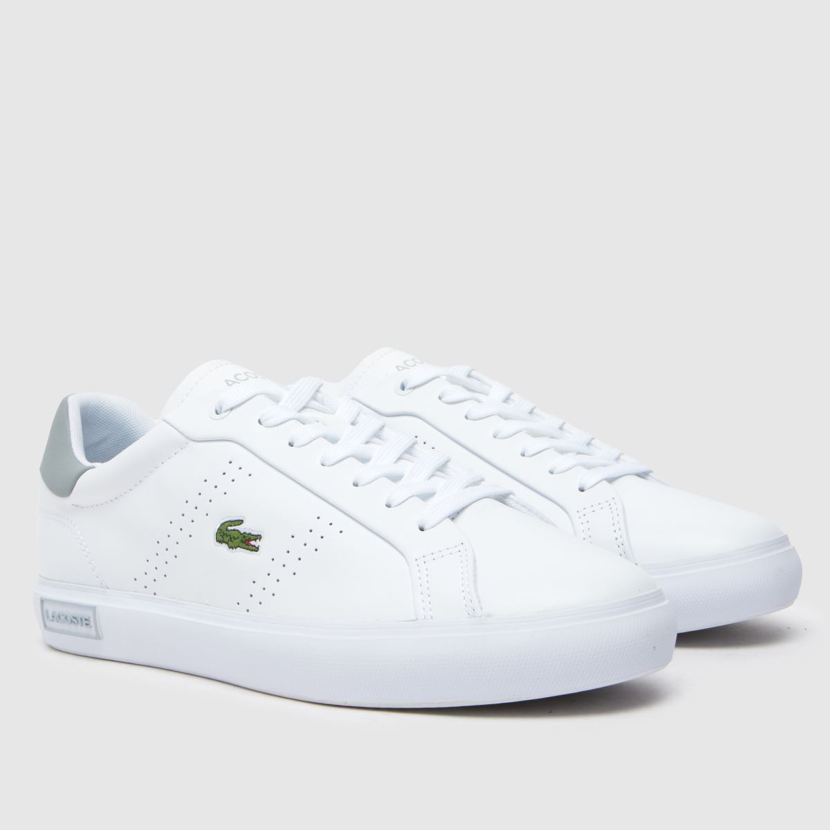 Lacoste Powercourt 2.0 träningsskor i vitt och grått