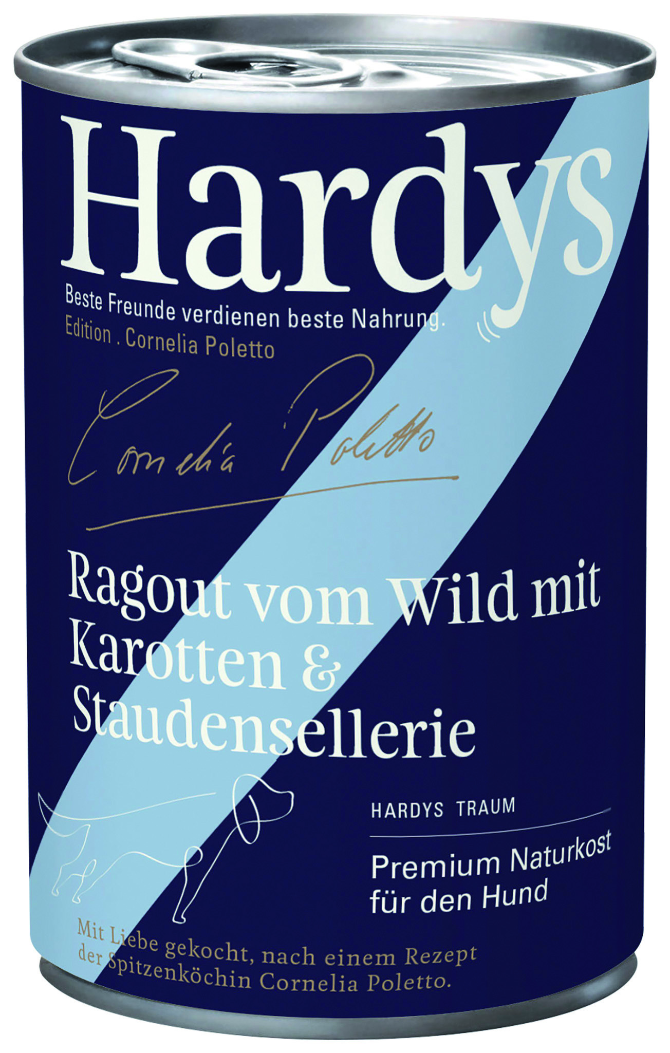HARDYS Hundenassfutter HARDYS Edition Cornelia Poletto 6x400 g Toscana - Schwarzwild mit Karotte und Staudensellerie