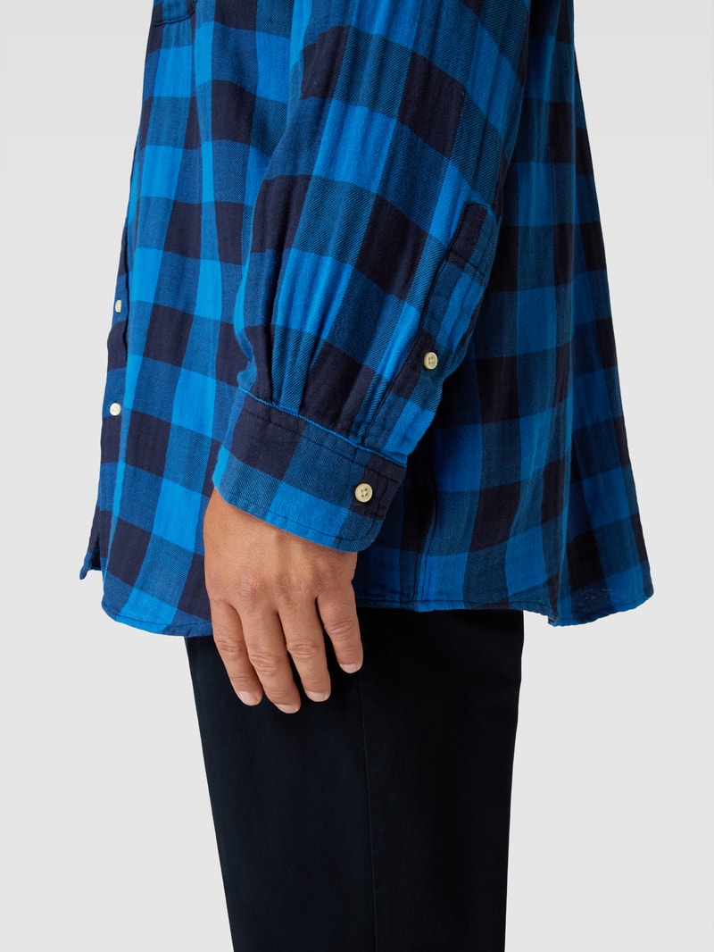 PLUS SIZE Freizeithemd mit Vichy-Karo in royalblau