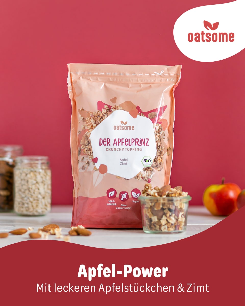 Crunchy Topping Der Apfelprinz, Apfel & Zimt, 180 g