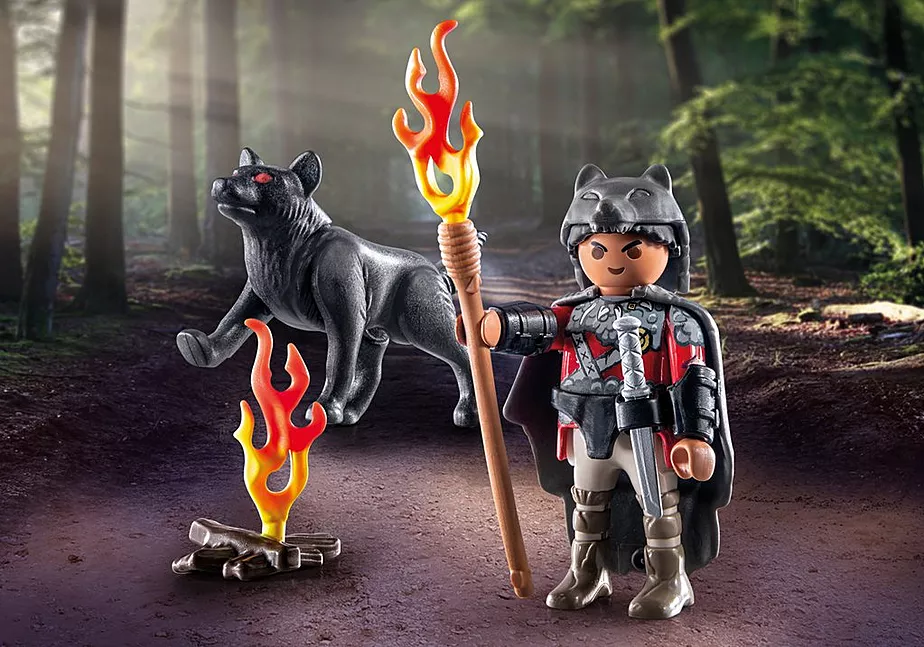 Krieger mit Wolf