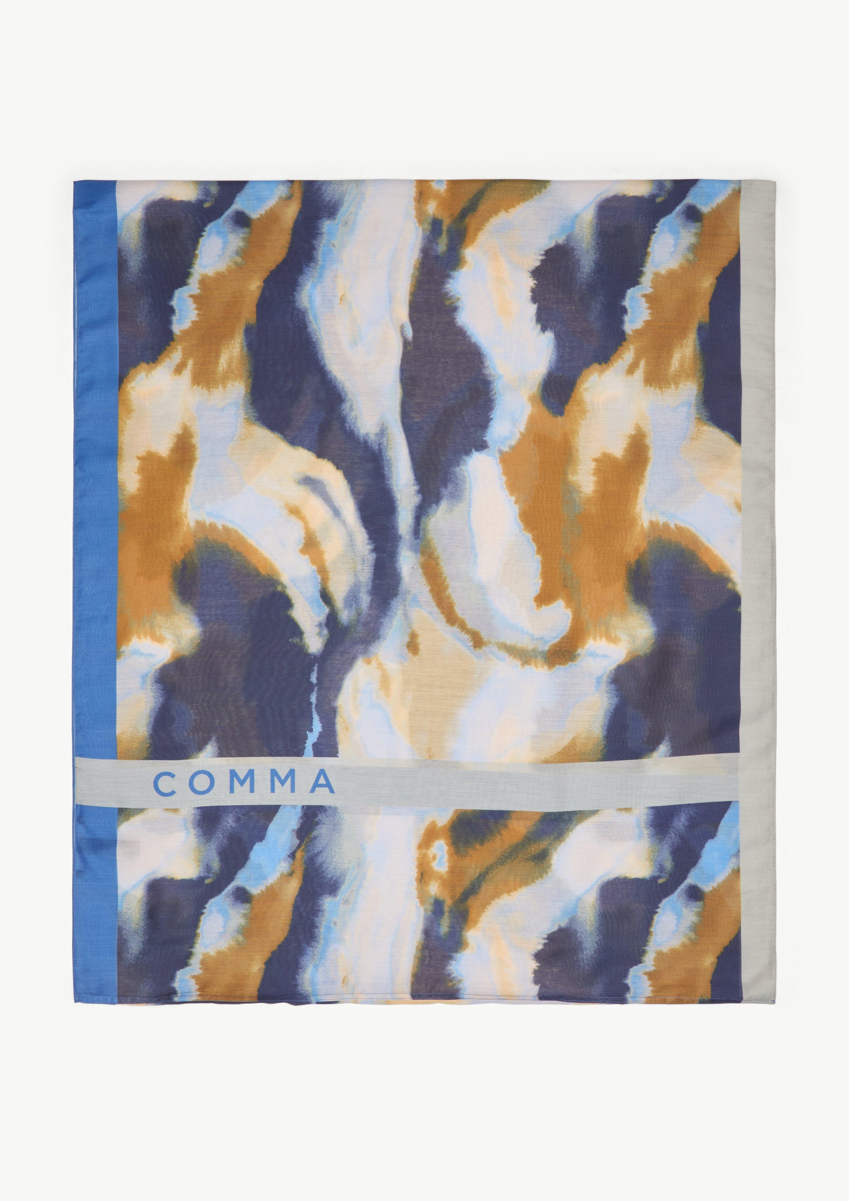 Loop-Schal mit All-over-Print - royalblau