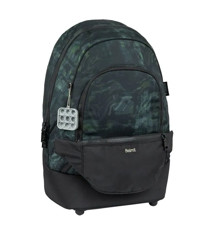 Belmil Premium Backpack & Fanny Pack Ruck﻿sack 2-tlg - Grey Stone