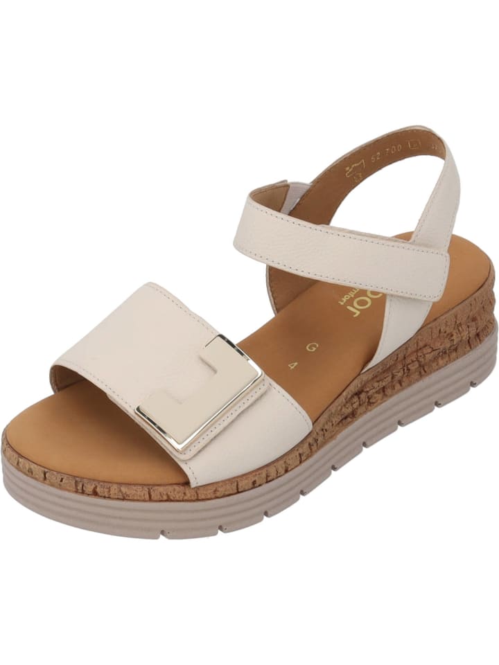 Gabor Comfort Keilsandaletten in creme (uni gold) günstig kaufen