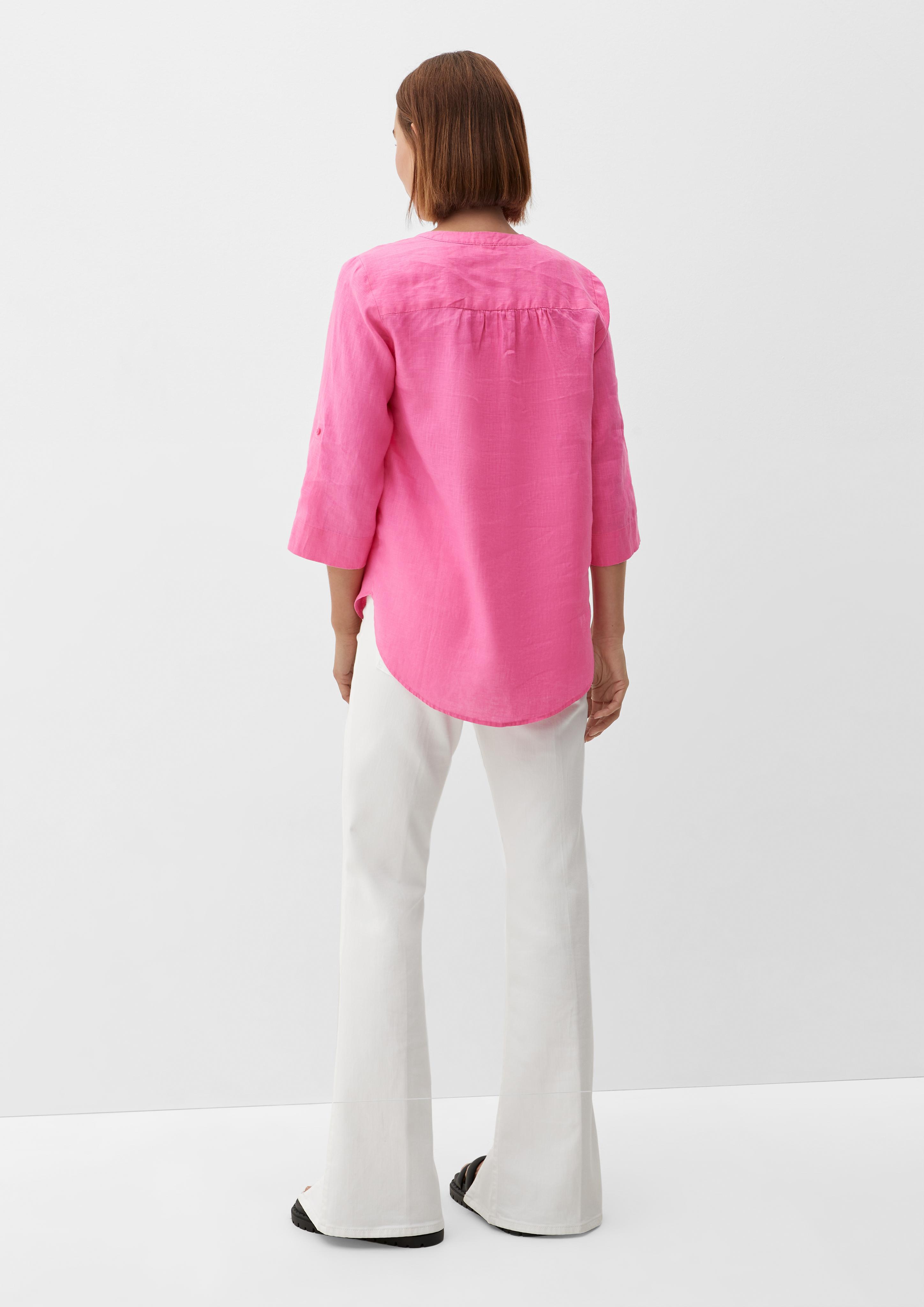 Leinenbluse mit Pintucks  2129193-4426