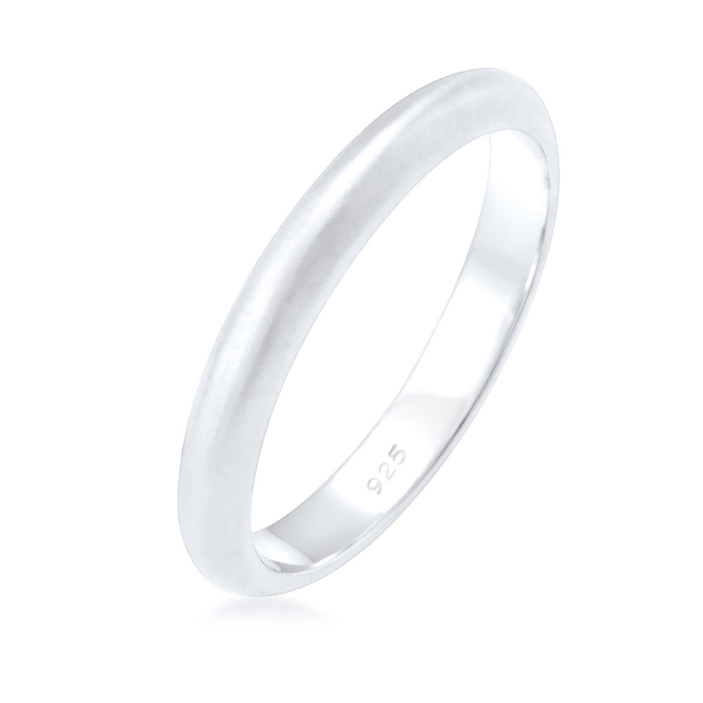 Elli Elli Bague Basic Minimal Matt 925 Sterling Silber Bague