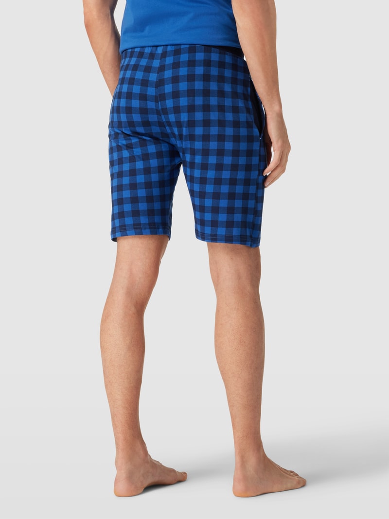 Pyjama-Shorts mit Allover-Muster in blau