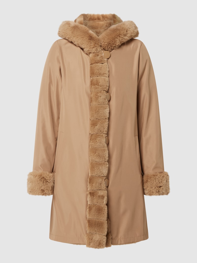 Kurzmantel mit Wendefunktion in camel