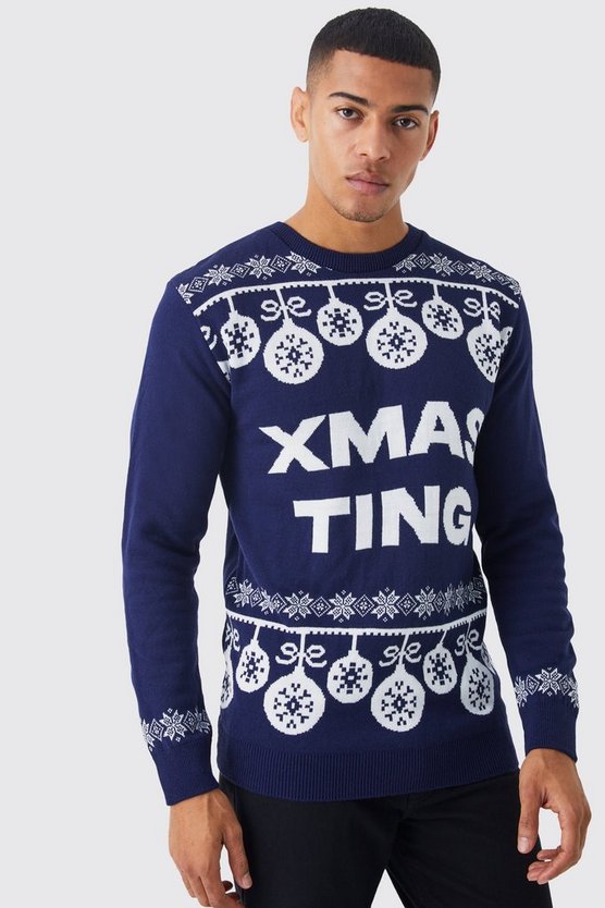 Weihnnachtspullover mit Xmas Ting Print
