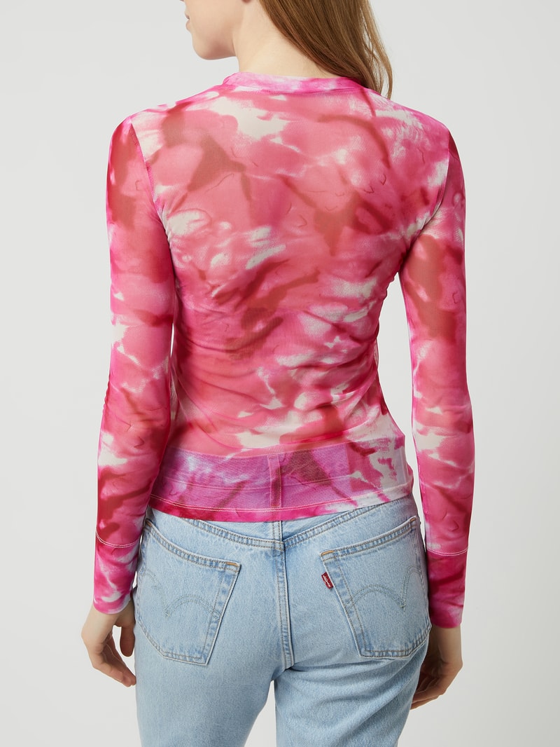 Longsleeve aus Mesh in pink