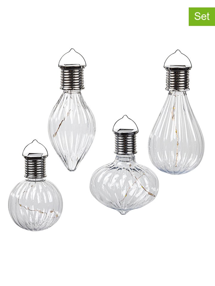 Garden Hero 4er-Set: LED-Solar-Dekoleuchten 