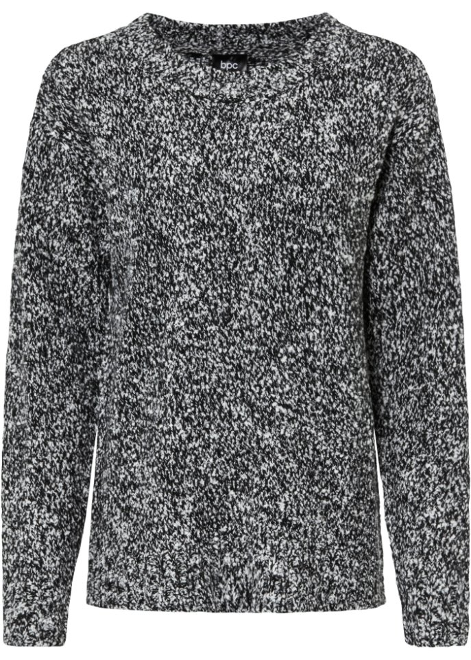 Strick-Pullover mit Rundhalsausschnitt