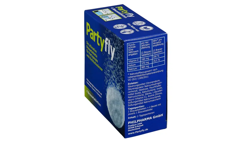 Partyfly Brausetabletten Zitronengeschmack