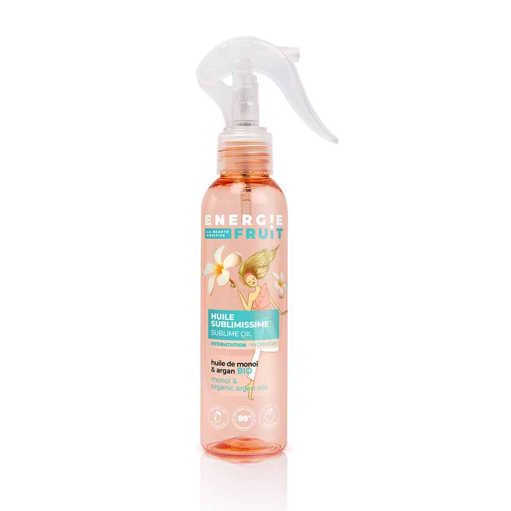 energie fruit MONOI & HUILE D'ARGAN BIO | CHEVEUX ABIMES Huile capillaire sans silicone