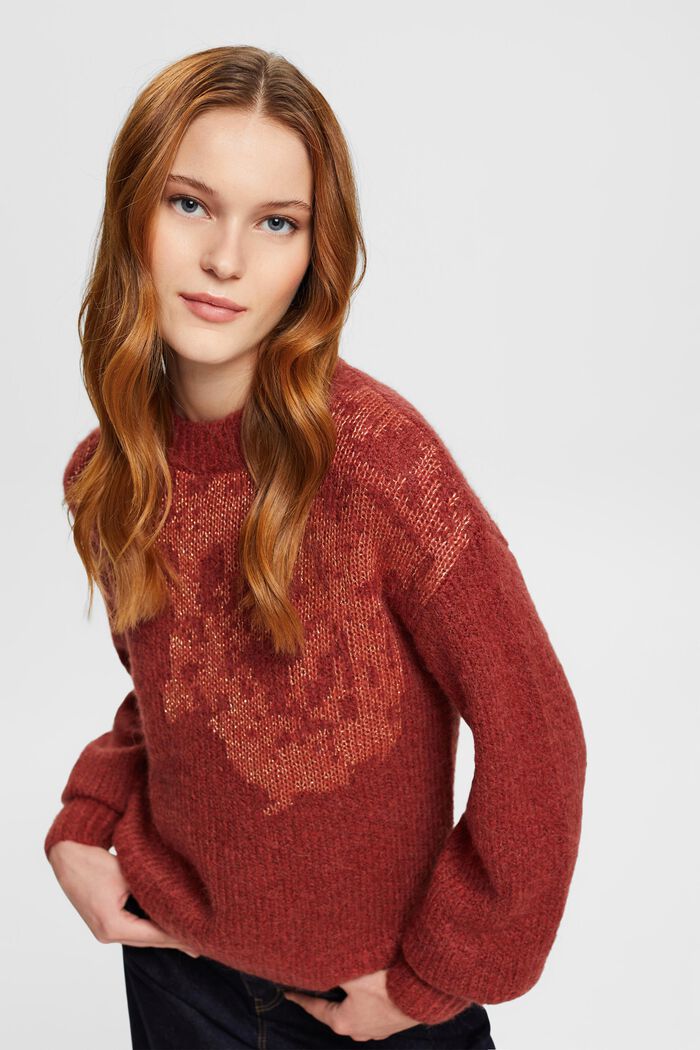 CURVY Strickpullover aus Wollmix