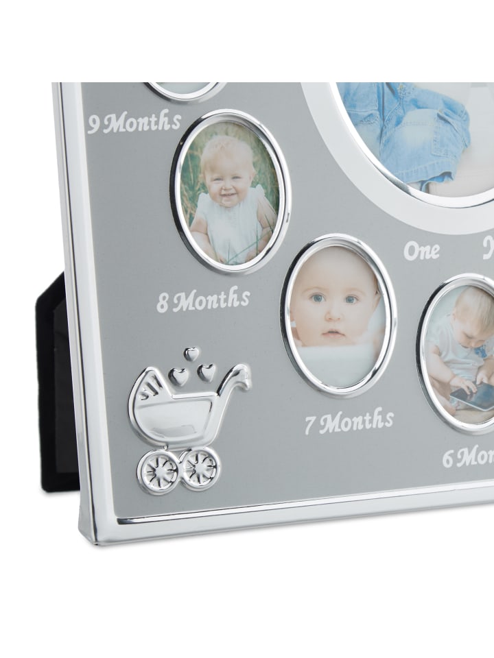 relaxdays Babybilderrahmen in Silber - (H)29 x (B)24 cm günstig kaufen onesize