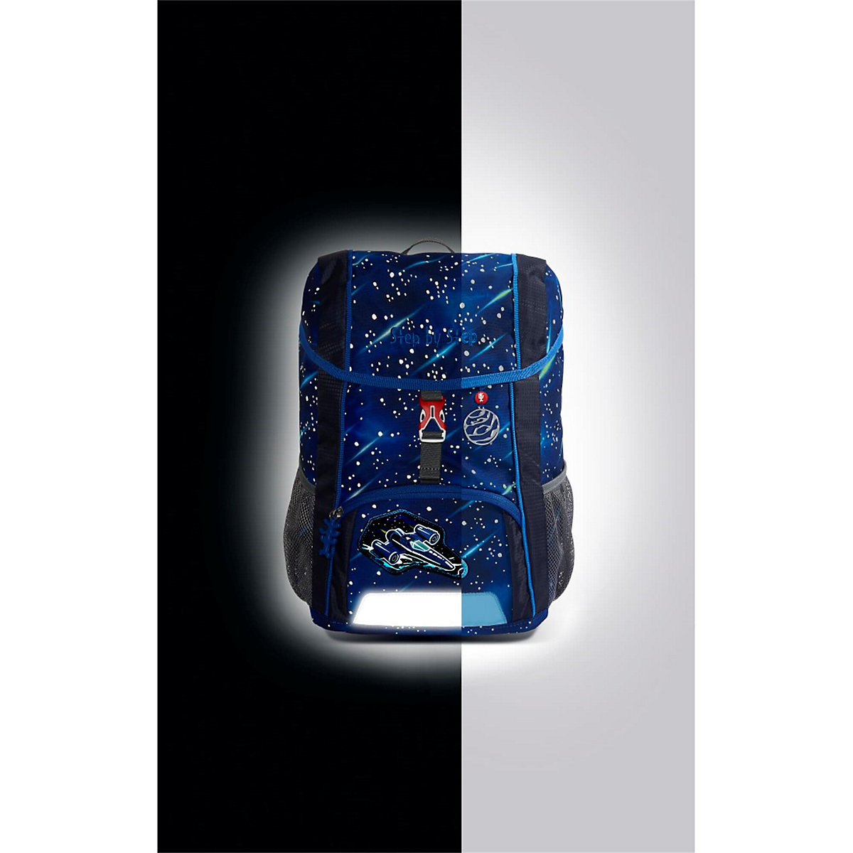 Kinderrucksack KID REFLECT Star Shuttle Elio, inkl. Sitzkissen & MAGIC MAGS