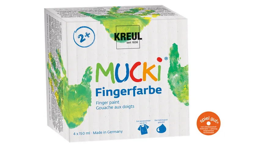 KREUL Mucki Fingerfarbe 4er Set 600 ml mehrfarbig