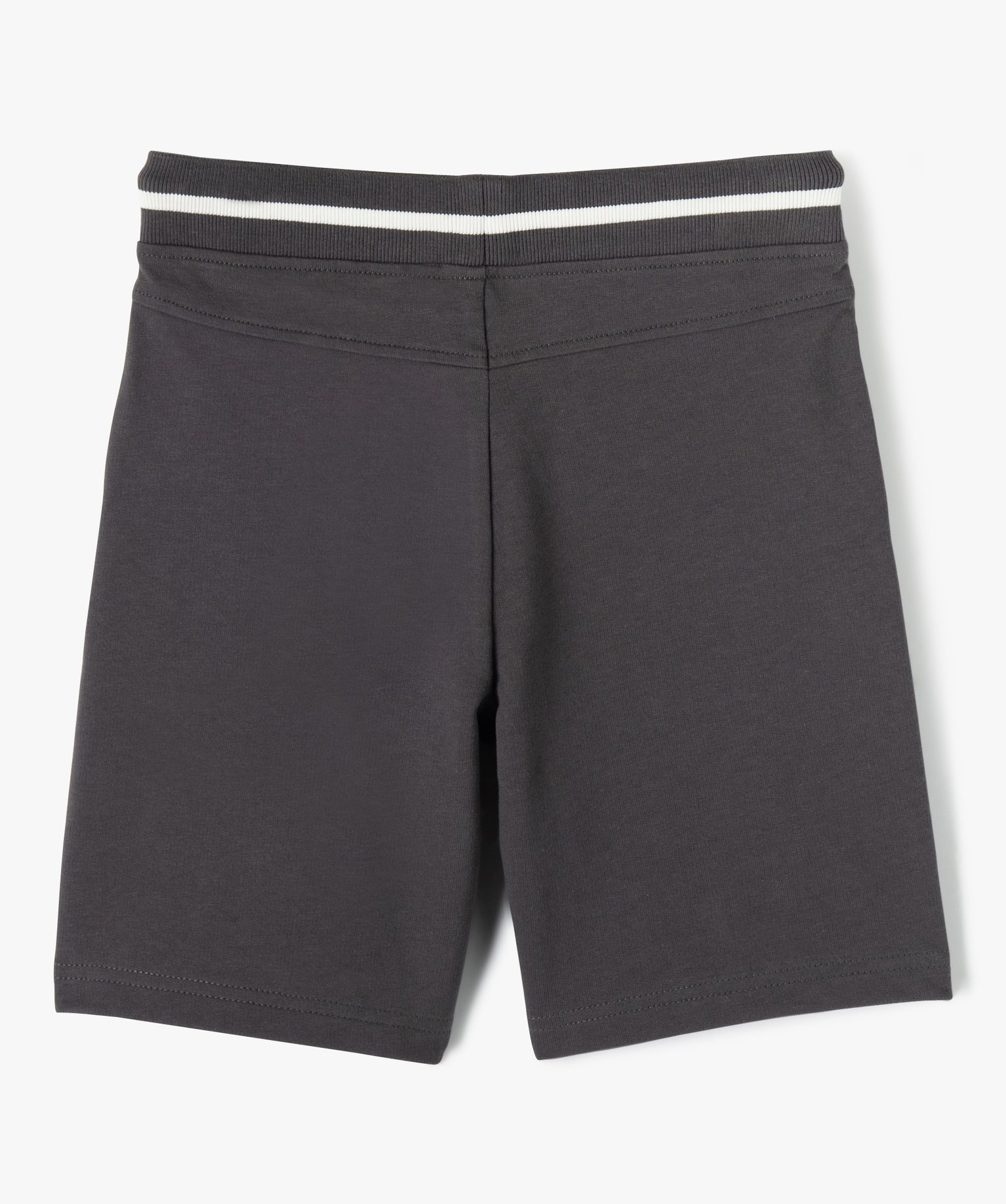 Bermuda en maille avec ceinture bicolore Garçon gris | GEMO