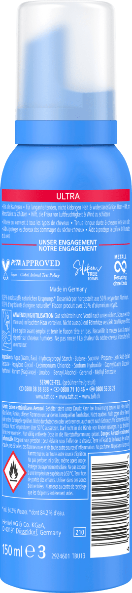 Schaumfestiger Ultra, gestärktes Haar, 150 ml