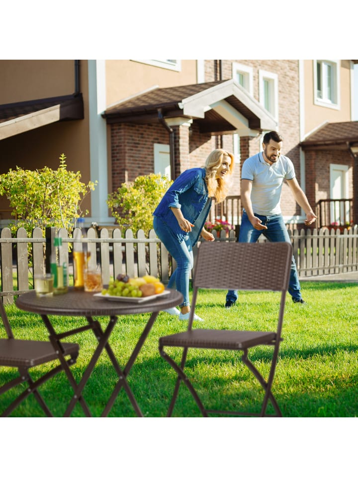relaxdays 3 tlg. Gartenmöbel Set in Braun günstig kaufen onesize
