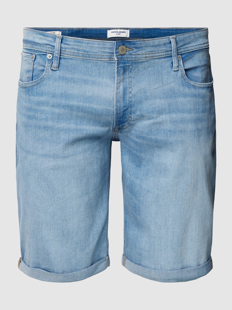 PLUS SIZE Jeansshorts im 5-Pocket Design Modell 'RICK' in jeans