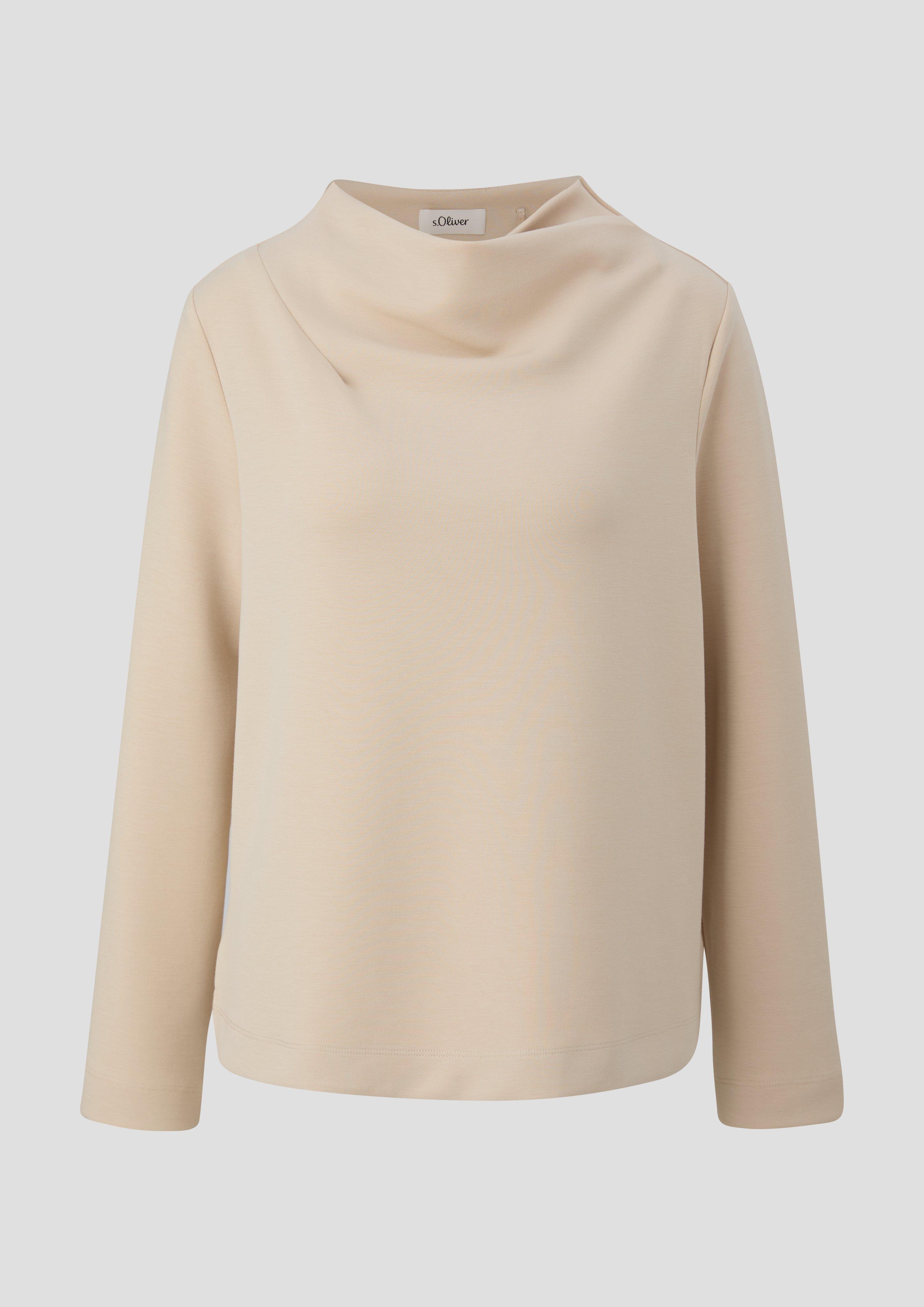 Strickjerseyshirt mit Wasserfall-Ausschnitt  2157943-8120